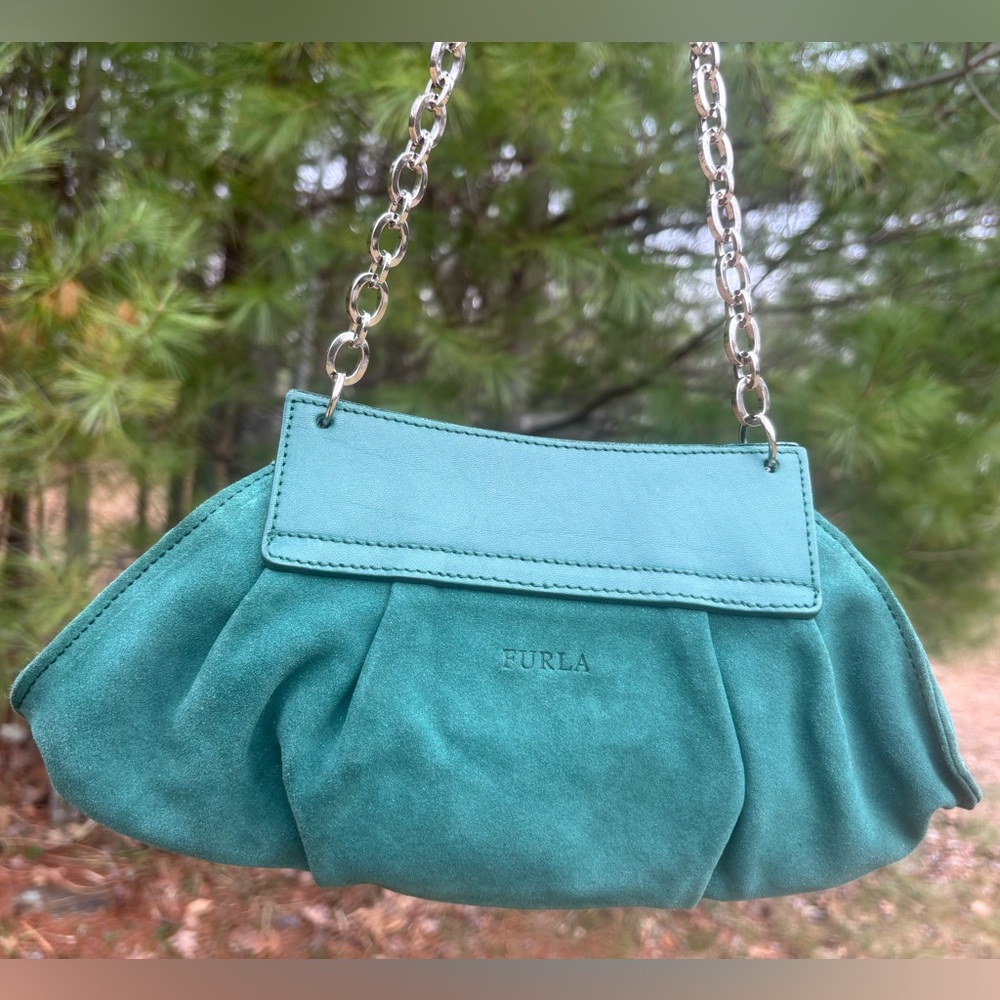 Furla Suede Leather Shoulder Bag - Picture 3 of 17